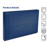 Gold Seal 7-Ring Executive Leatherette Ledger/Check Binder, W/Zipper Pouch, 9.75in. x 14in. Blue 11201